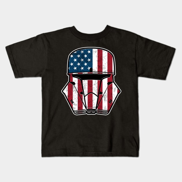 Patriot trooper V2 Kids T-Shirt by MatamorosGraphicDesign